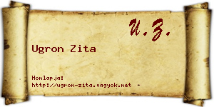 Ugron Zita névjegykártya