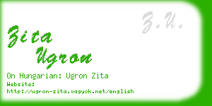 zita ugron business card